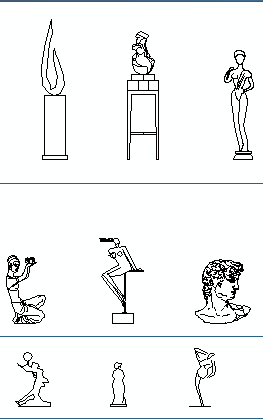 decorative figures cad blocks