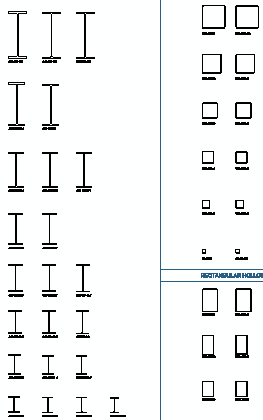 standard steel sections cad blocks