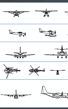 other airplanes cad blocks